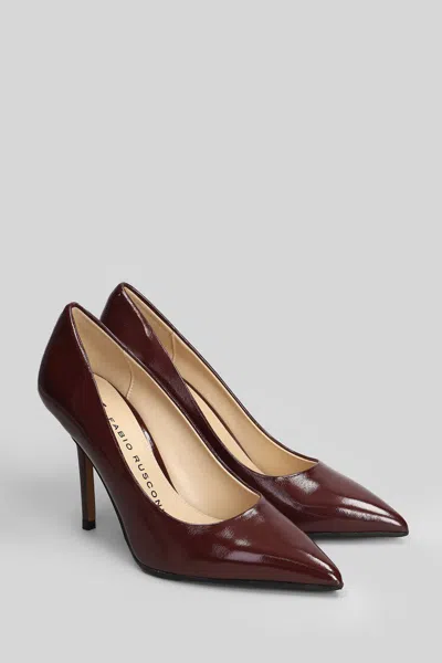 Fabio Rusconi Pumps In Bordeaux Leather In Burgundy