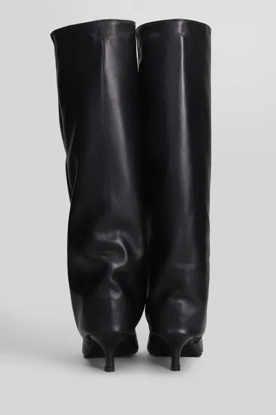 Gisel Moire Matilda High Heels Boots In Black