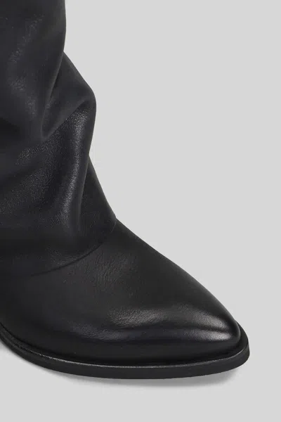 Gisel Moire Hunter Texan Boots In Black