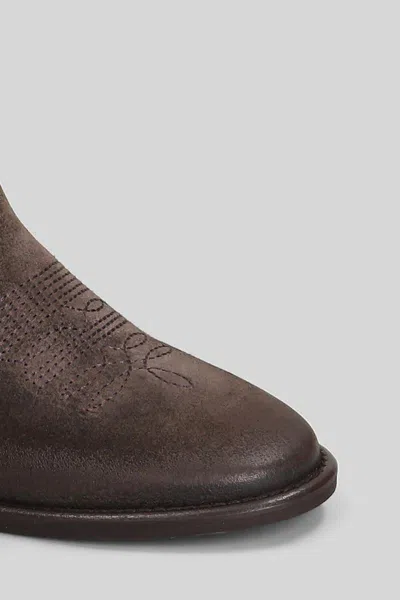 Gisel Moire Oklahoma Texan Boots In Brown