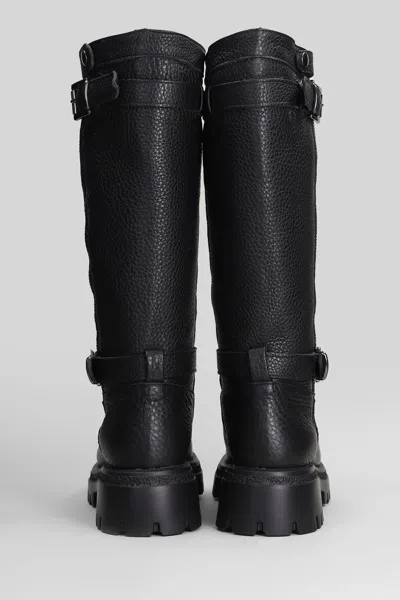 Gisel Moire Varsavia Low Heels Boots In Black