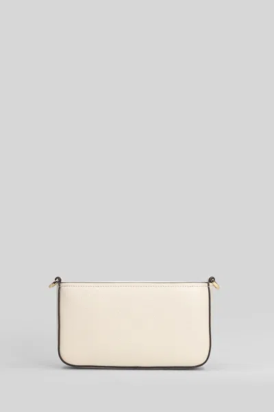 Michael Kors Bryant Shoulder Bag In Beige Leather In White