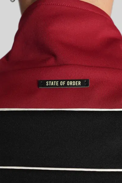 State Of Order Teknit Wave Casual Jacket In Red