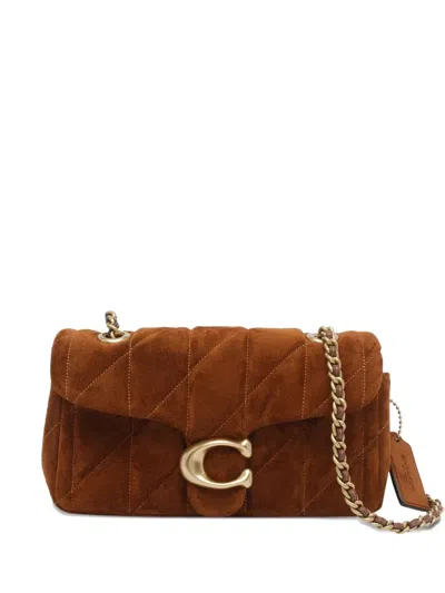 Coach Quilted Suede Tabby Shoulder Bag 20 With In Brown