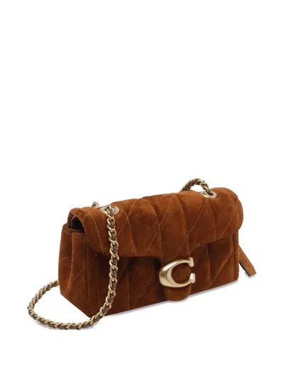 Coach Quilted Suede Tabby Shoulder Bag 20 With In Brown