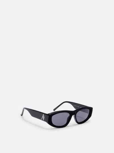 Attico Black And Silver Sunglasses In Black