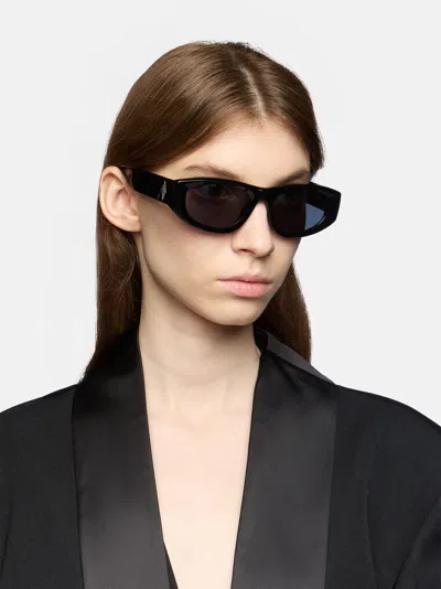 Attico Black And Silver Sunglasses In Black