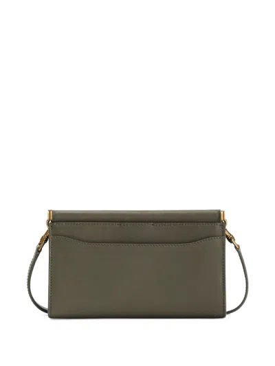 Dolce & Gabbana Leather Phone Bag In Green