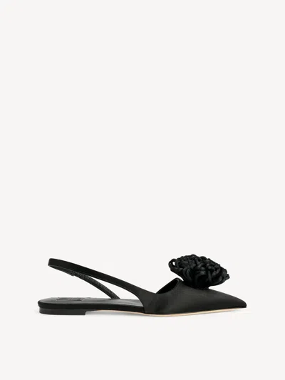 By Malene Birger Laili Satin Flats In Black