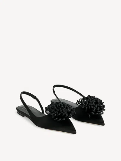 By Malene Birger Laili Satin Flats In Black