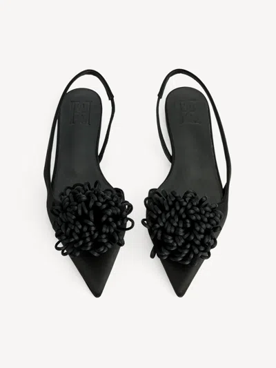 By Malene Birger Laili Satin Flats In Black
