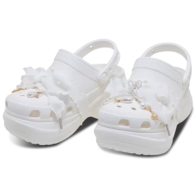 Crocs Youth   Laces & Pearl Bow Charm Kit In Multi