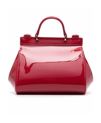 Dolce & Gabbana Patent-leather Crossbody Bag In Pink