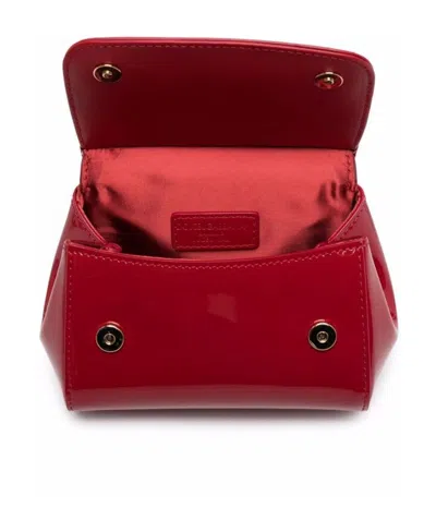 Dolce & Gabbana Patent-leather Crossbody Bag In Pink