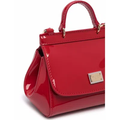 Dolce & Gabbana Patent-leather Crossbody Bag In Pink