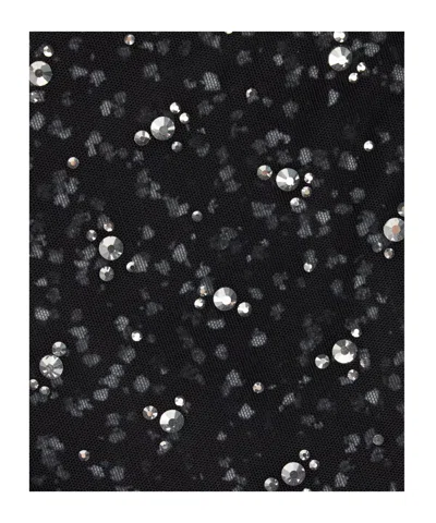 Iceberg Glittering Embellished Crop Top In Black