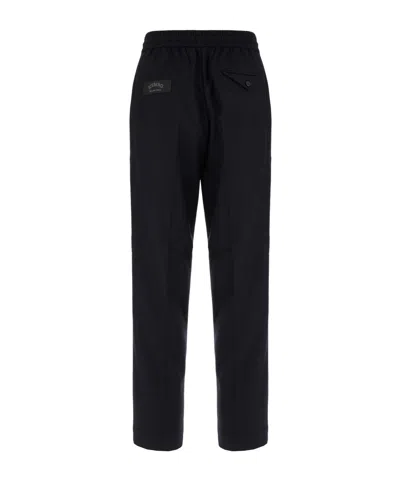 Iceberg Elastic Strap Casual Pants In Black