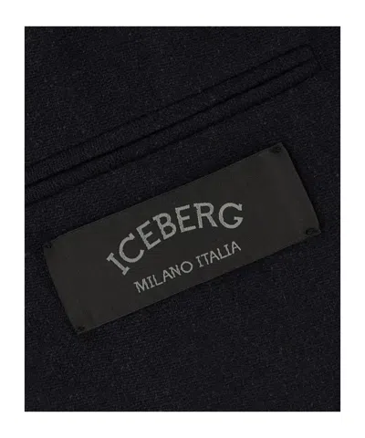 Iceberg Elastic Strap Casual Pants In Black