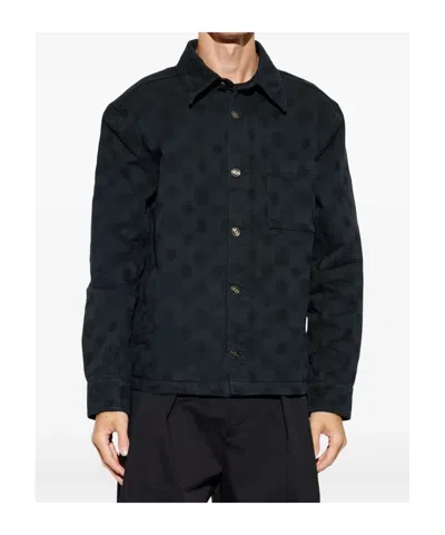Casablanca Monogram-embossed Overshirt In Black