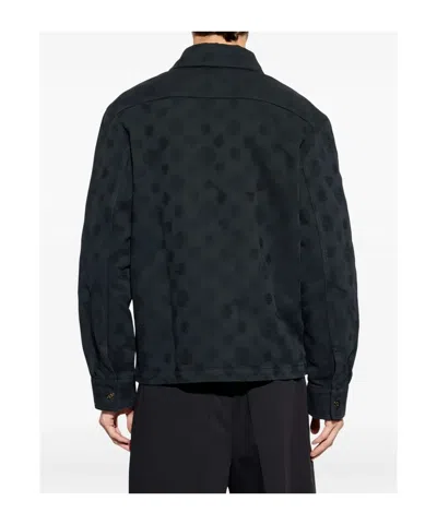 Casablanca Monogram-embossed Overshirt In Black