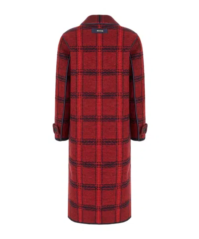 Iceberg Single-breasted Long-sleeved Overcoat In Red