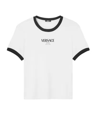 Versace Stretch Crewneck T-shirt In White