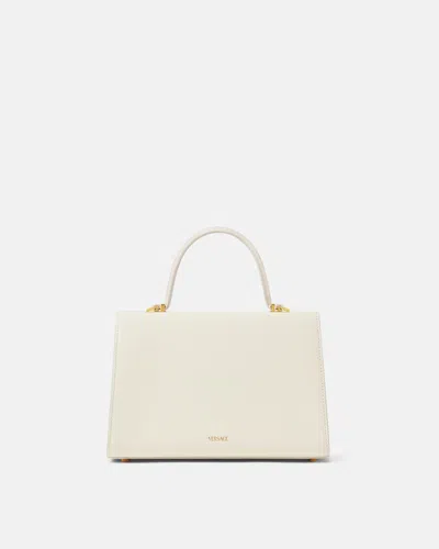 Versace Medusa '95 Embellished Leather Tote In White