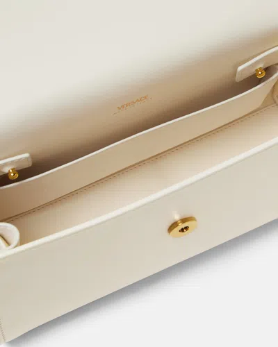 Versace Medusa '95 Embellished Leather Tote In White