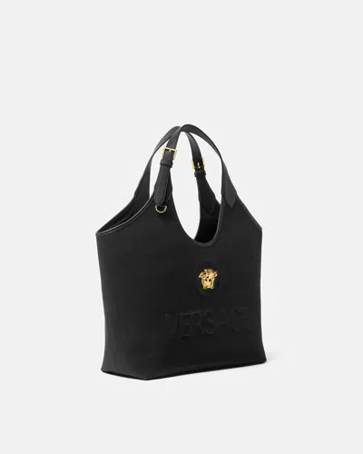 Versace La Medusa Tote Bag In Black