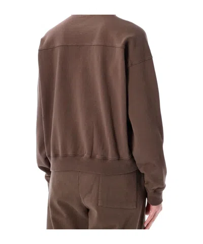 Sporty And Rich Zipper Sweatshirt In Brown