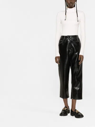 Courrèges Celine Black Wesley Cotton Jeans In White