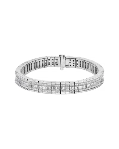 Haus Of Brilliance 14k 8.38 Ct. Tw. Diamond Link Bracelet In Silver