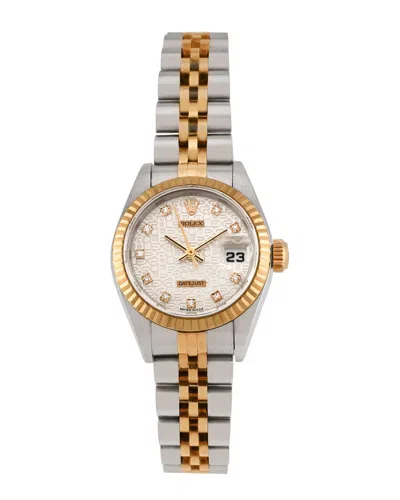 Heritage Rolex Rolex Women's Datejust Diamond Watch, Circa 1990's (pre-loved) In Gray