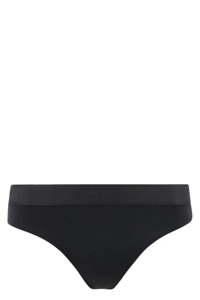 Tom Ford Slip With Logoed Elastic Band In Black