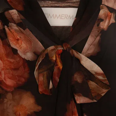Zimmermann Black Viscose Top In Black