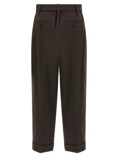 Brunello Cucinelli Wool Pants In Brown