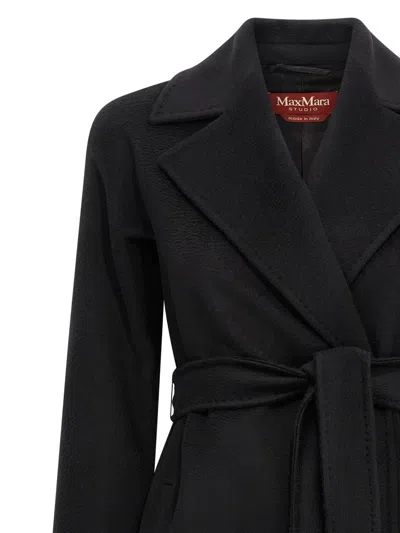 Max Mara Studio 'dravenna' Coat In Black