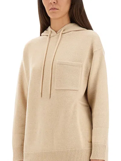 Max Mara Liana Hooded Sweater In White