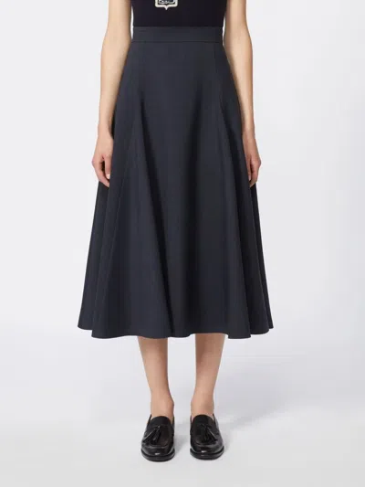 Max Mara Mxmwhisky Jersey Skirt Navy In Blue