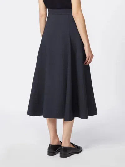 Max Mara Mxmwhisky Jersey Skirt Navy In Blue
