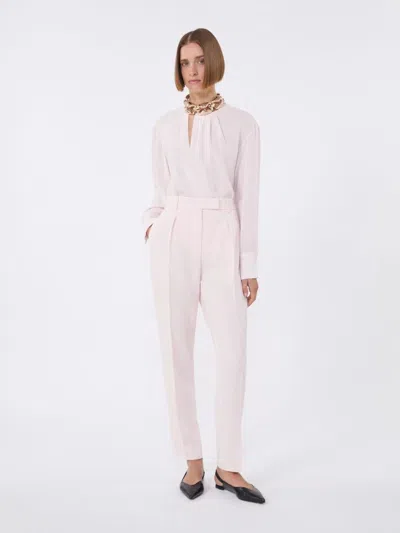 Max Mara Studio Mstcanditi Trouser Pink In Neutral