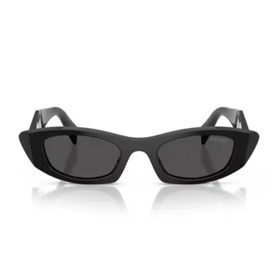 Prada Rectangular Sunglasses In Black