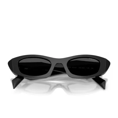 Prada Rectangular Sunglasses In Black