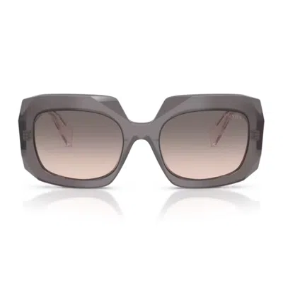 Prada Symbole Oversized-frame Sunglasses In Gray
