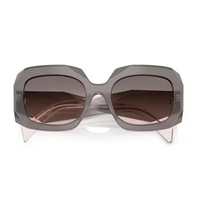 Prada Symbole Oversized-frame Sunglasses In Gray
