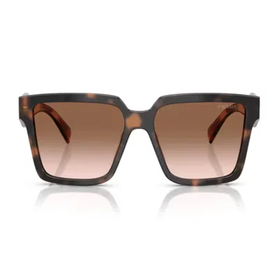 Prada Pr 24zs 07r0a6 56mm Womens Square Sunglasses In Brown Gradient