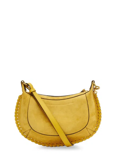 Isabel Marant Oskan Moon Suede Crossbody Bag In Orange