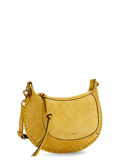 Isabel Marant Oskan Moon Suede Crossbody Bag In Orange