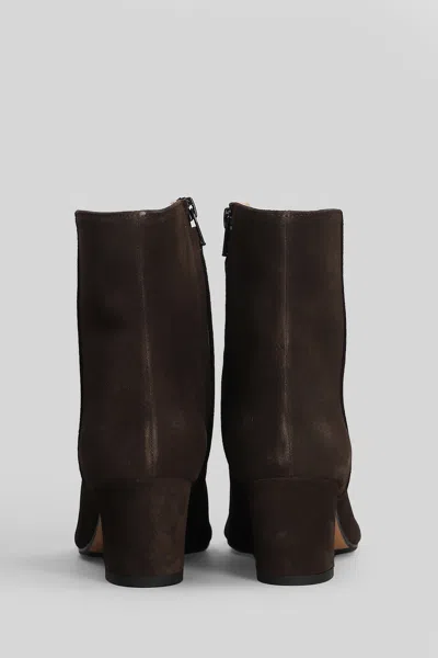 Fabio Rusconi High Heels Ankle Boots In Brown Suede In Brown