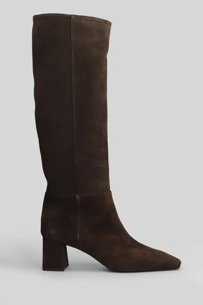 Fabio Rusconi High Heels Boots In Brown Suede In Brown